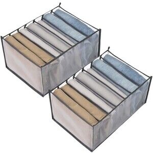 New in box 2 piece Organization Storage with 7 grids for jeans & T shirts